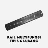 RAIL MULTIFUNGSI TIPIS 6 LUBANG (MT596)
