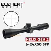 TELESKOP SENAPAN ANGIN ELEMENT OPTICS HELIX GEN 2 6-24X50 SFP MRAD