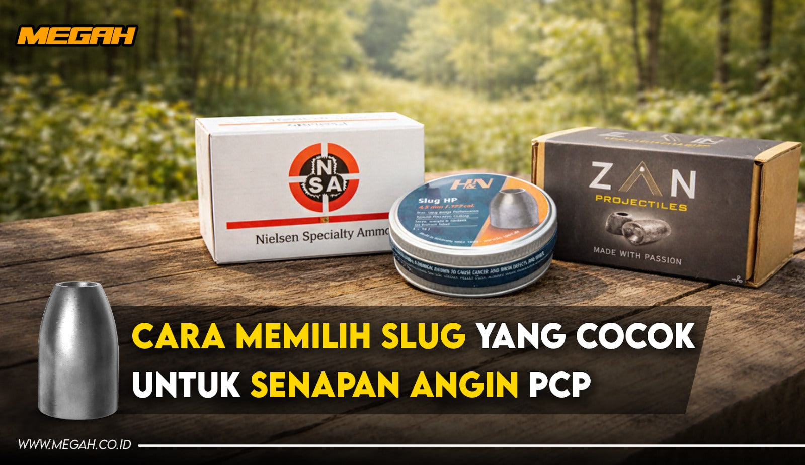 Cara Memilih Slug yang Cocok untuk Senapan Angin PCP – Megah Sport
