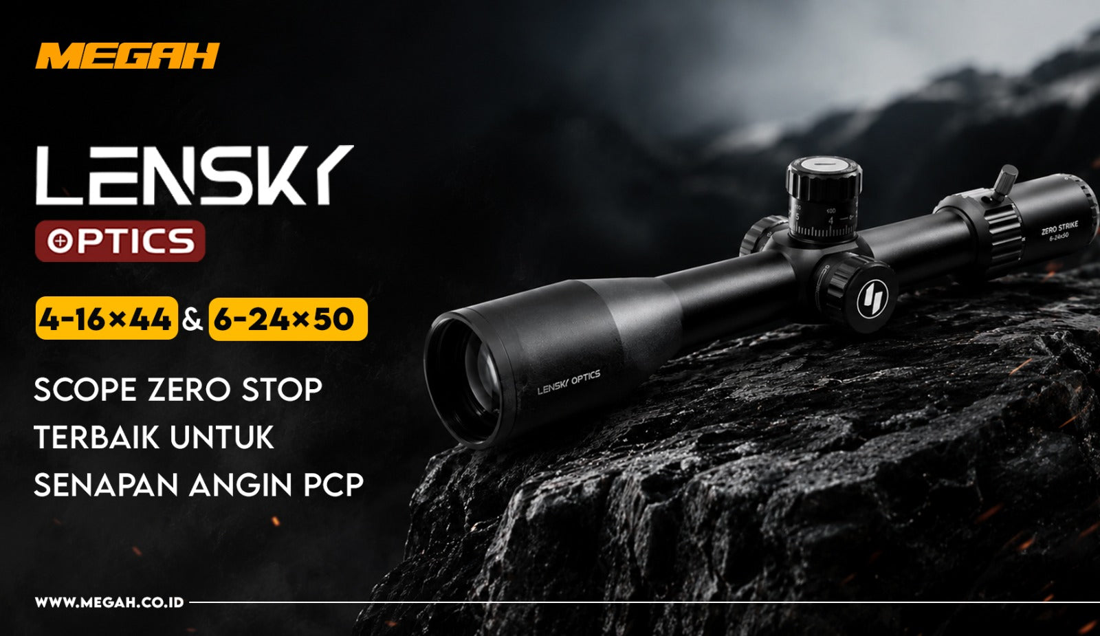 Teleskop Lensky 4-16×44 & 6-24×50 – Scope Zero Stop Terbaik untuk Senapan Angin PCP