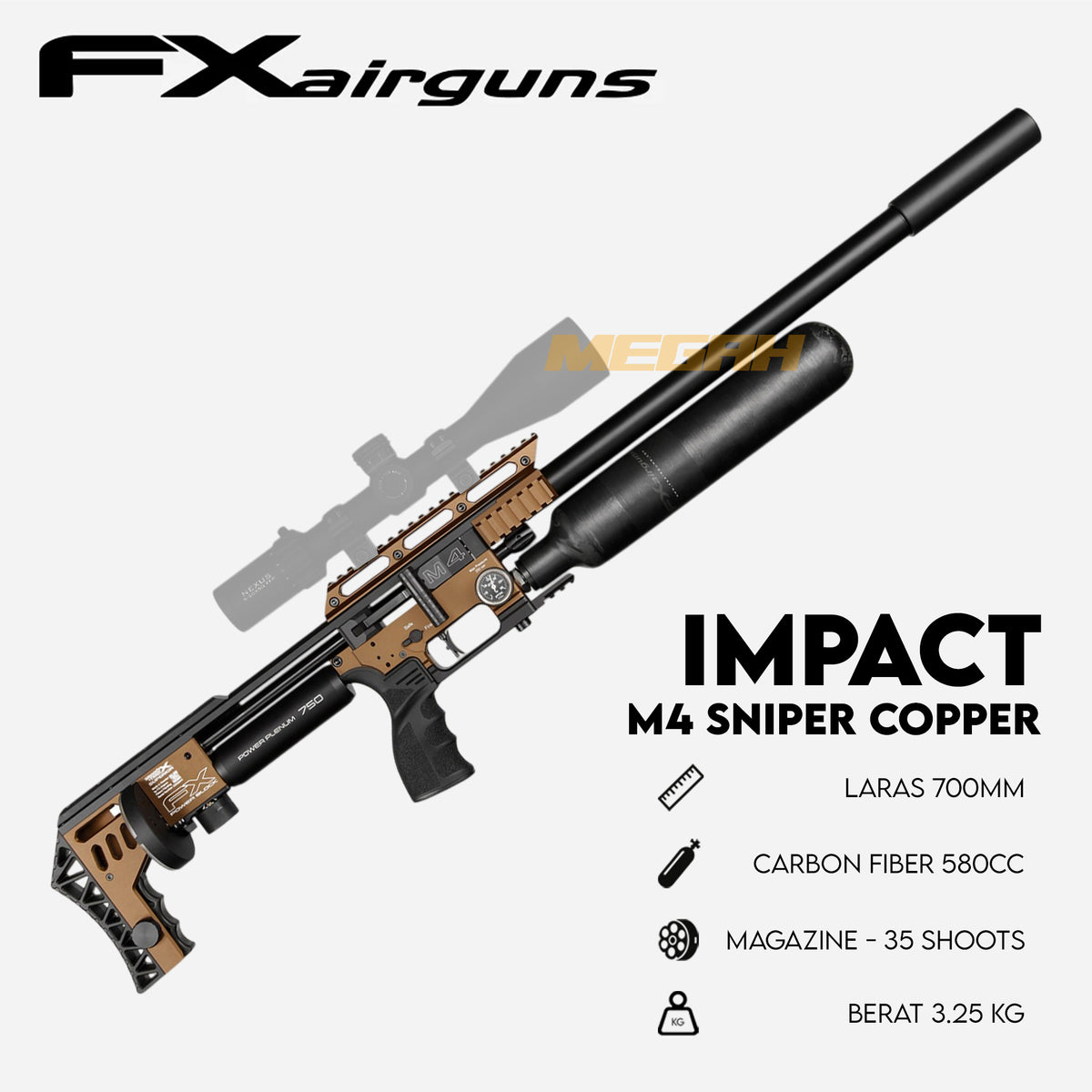 SENAPAN ANGIN FX IMPACT M4 SNIPER COPPER