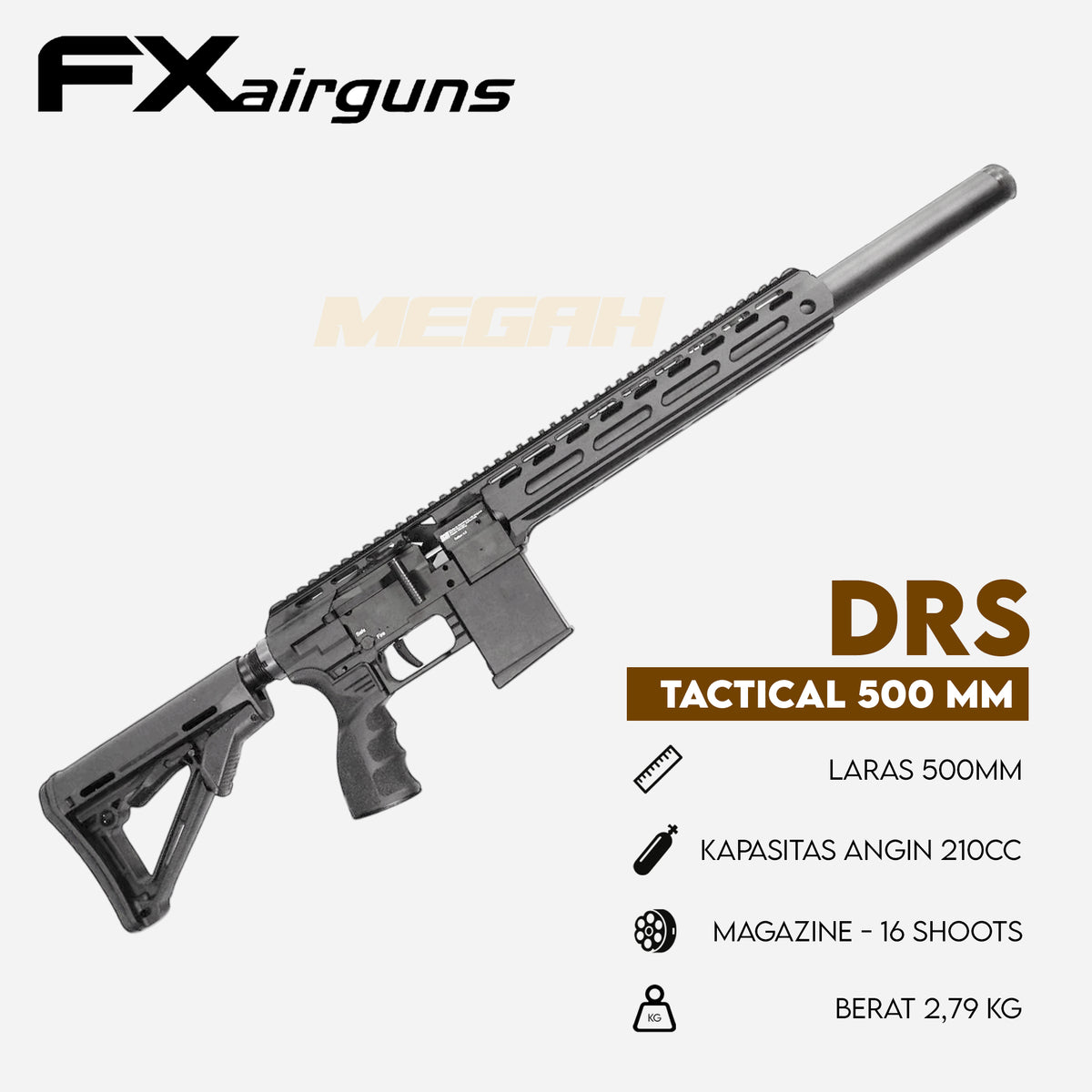 SENAPAN ANGIN FX DRS TACTICAL 500MM Gambar utama produk