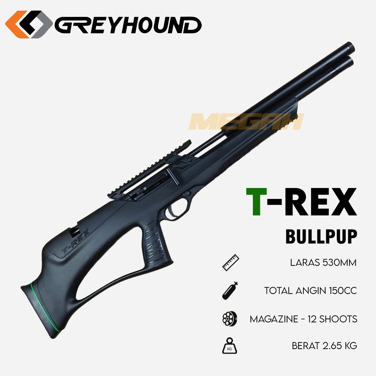 SENAPAN ANGIN GREYHOUND T-REX BULLPUP