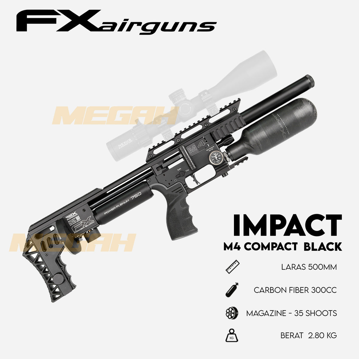 SENAPAN ANGIN FX AIRGUNS IMPACT M4 COMPACT