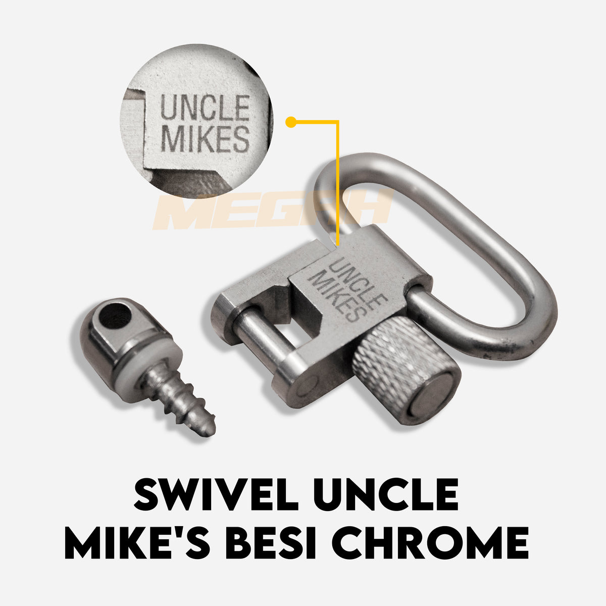 SWIVEL UNCLE MIKE'S BESI CHROME Gambar utama produk