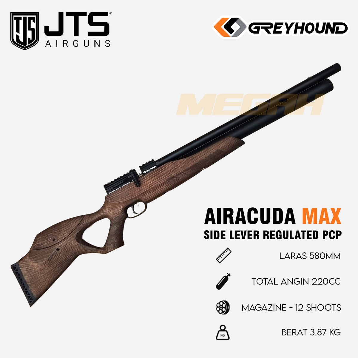 SENAPAN ANGIN GREYHOUND AIRACUDA MAX BY JTS