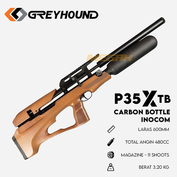 SENAPAN ANGIN GREYHOUND P35X-TB  BOTOL CARBON