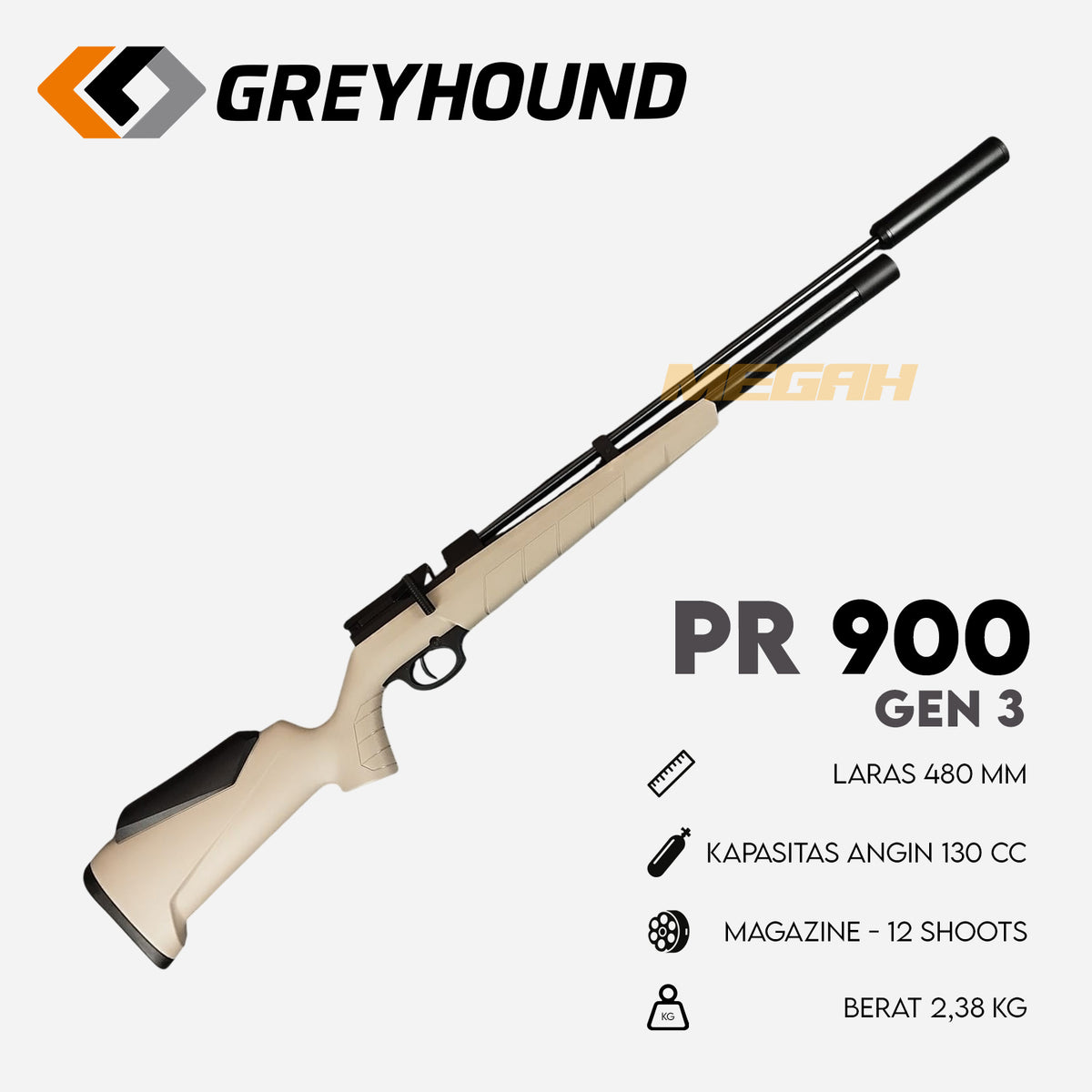 SENAPAN ANGIN GREYHOUND LYNX PR900 GEN 3 Gambar utama produk
