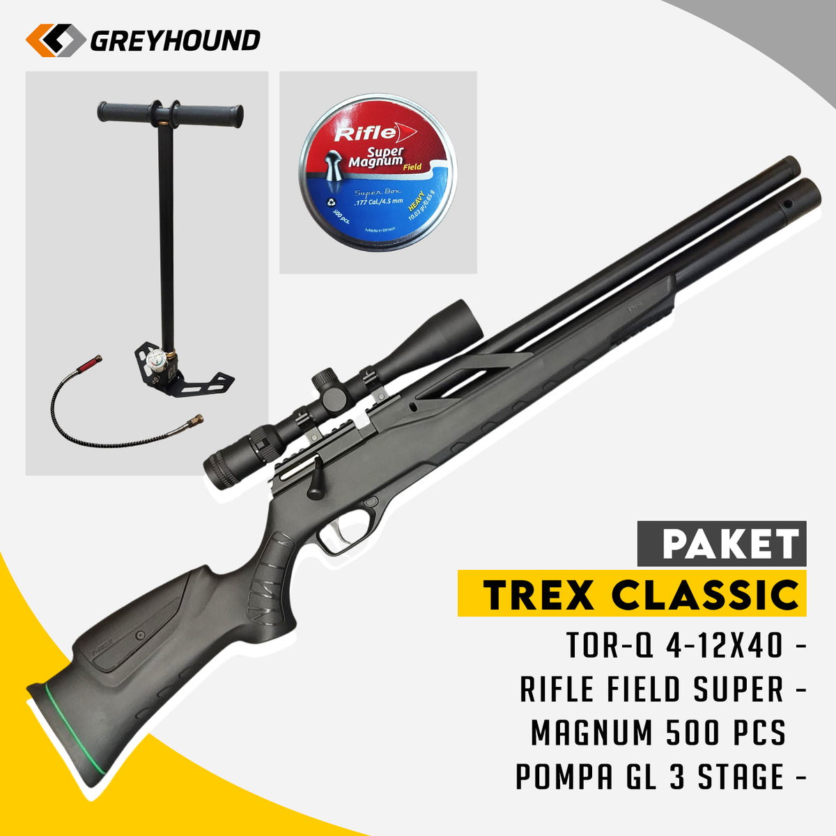 PAKET SENAPAN ANGIN GREYHOUND T-REX CLASSIC Gambar utama produk