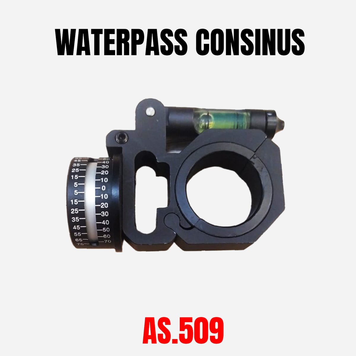 WATERPASS/BUBBLE  + COSINE INDICATOR TELE 25/30 MM Gambar utama produk