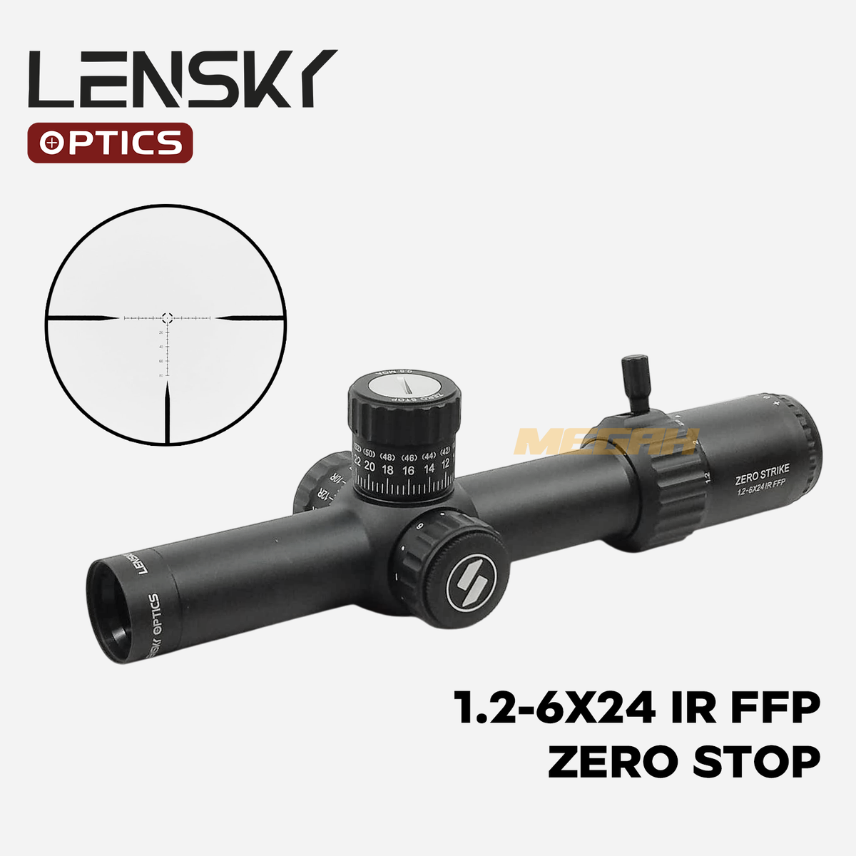 TELESKOP LENSKY 1.2-6x24 IR FFP ZERO STOP Gambar utama produk