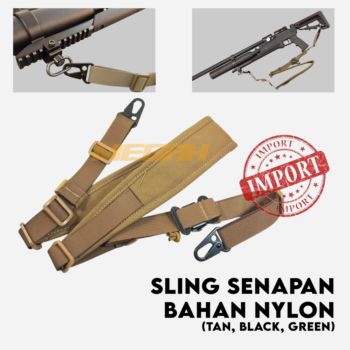 SLING NYLON SENAPAN IMPORT Gambar utama produk