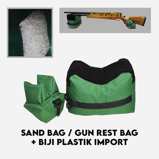 SAND BAG / GUN REST BAG + BIJI PLASTIK IMPORT Gambar utama produk