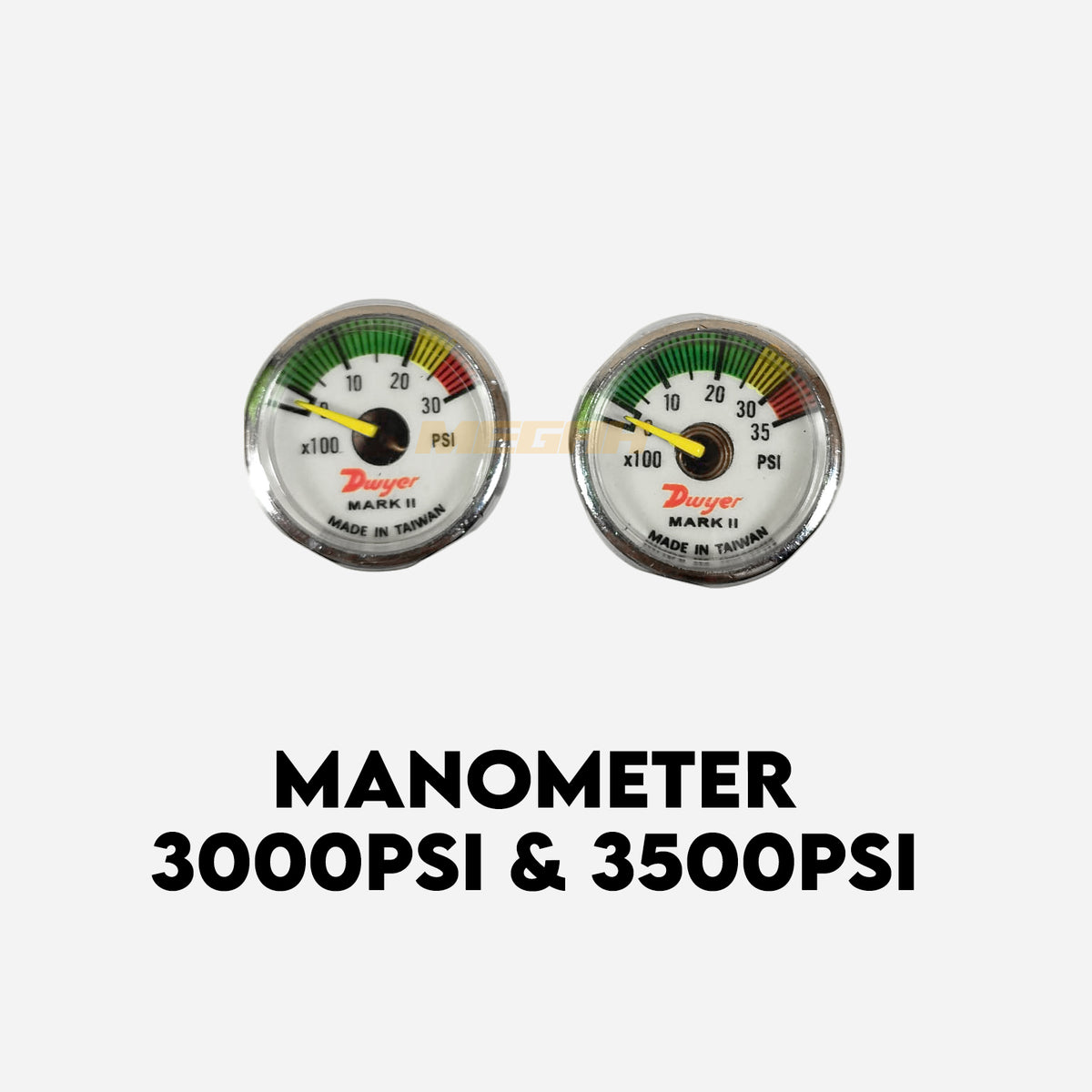 MANOMETER TAIWAN 3000 & 2500 PSI Gambar utama produk