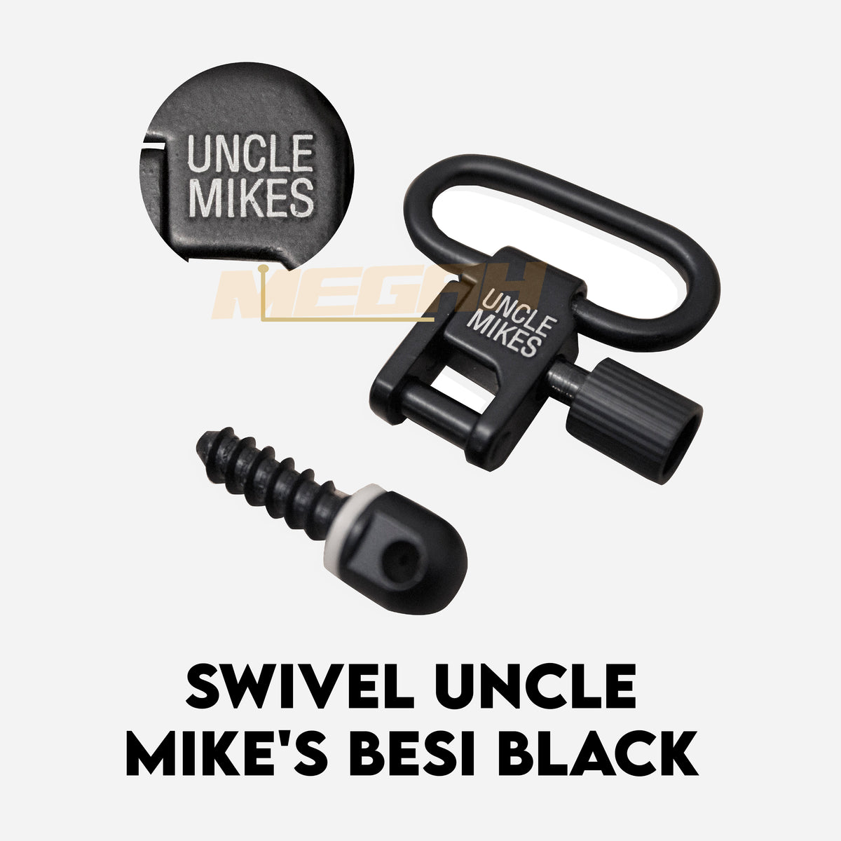 ADAPTOR SWIVEL UNCLE MIKES HITAM Gambar utama produk