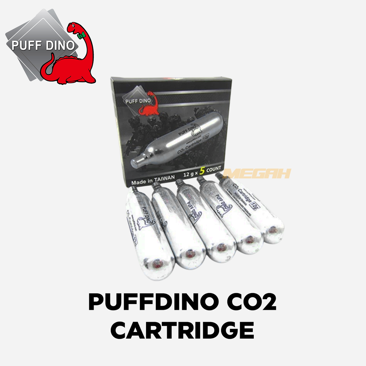 PUFFDINO CO2 CARTRIDGE Gambar utama produk