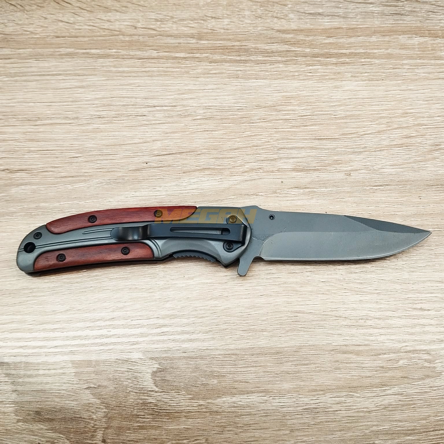 PISAU LIPAT BROWNING (Silver-Kayu) | PISAU OUTDOOR/SURVIVAL Gambar sekunder produk