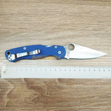 PISAU LIPAT SPYDERCO / PISAU OUTDOOR / PISAU SURVIVAL BLUE