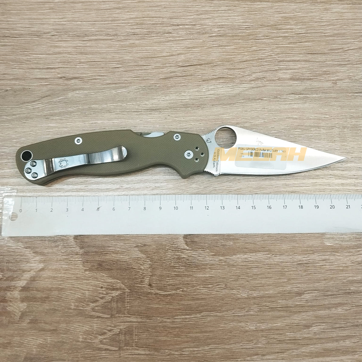 PISAU LIPAT SPYDERCO / PISAU OUTDOOR / PISAU SURVIVAL TAN