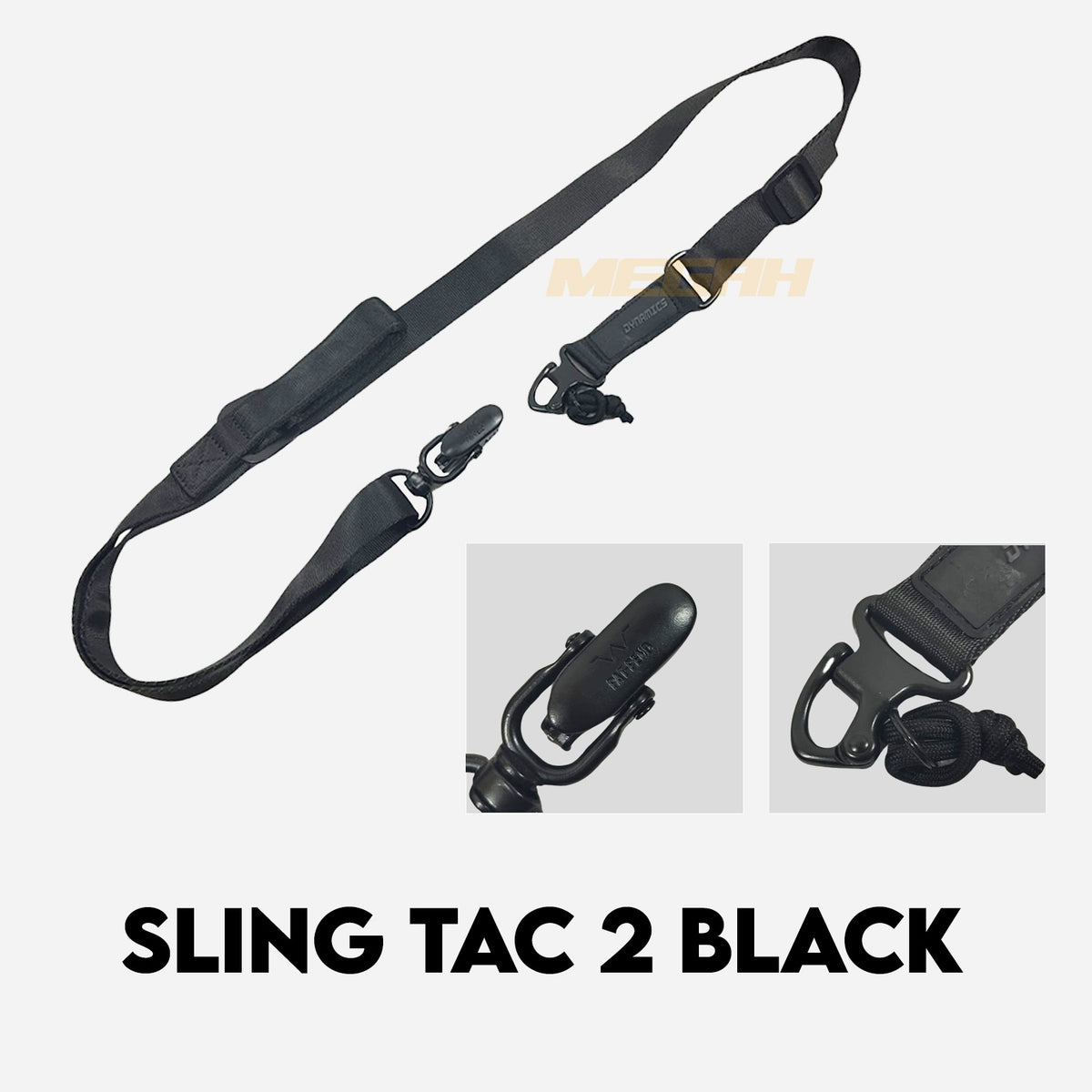 SLING TACTICAL IMPORT 2 BLACK & TAN Gambar utama produk