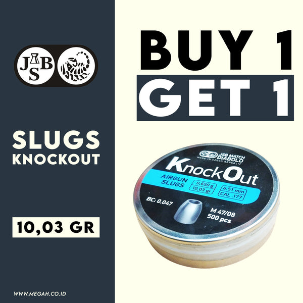 SLUG JSB KNOCK OUT 10,03gr BELI 1 GRATIS 1