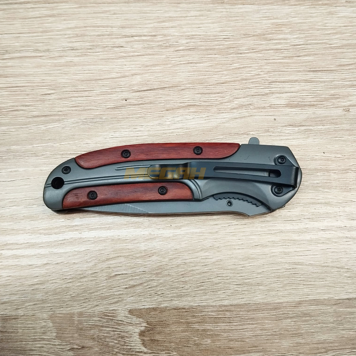 PISAU LIPAT BROWNING (Silver-Kayu) | PISAU OUTDOOR/SURVIVAL