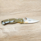 PISAU LIPAT SPYDERCO / PISAU OUTDOOR / PISAU SURVIVAL TAN