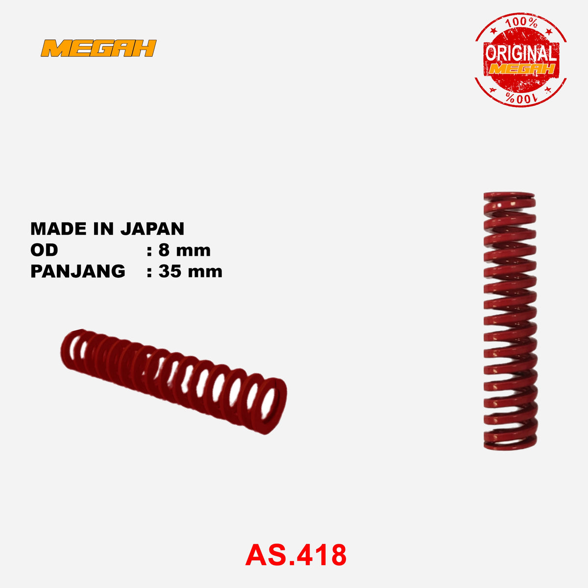 PER MISUMI MERAH OD 8,0MM - 35MM ORIGINAL Gambar utama produk