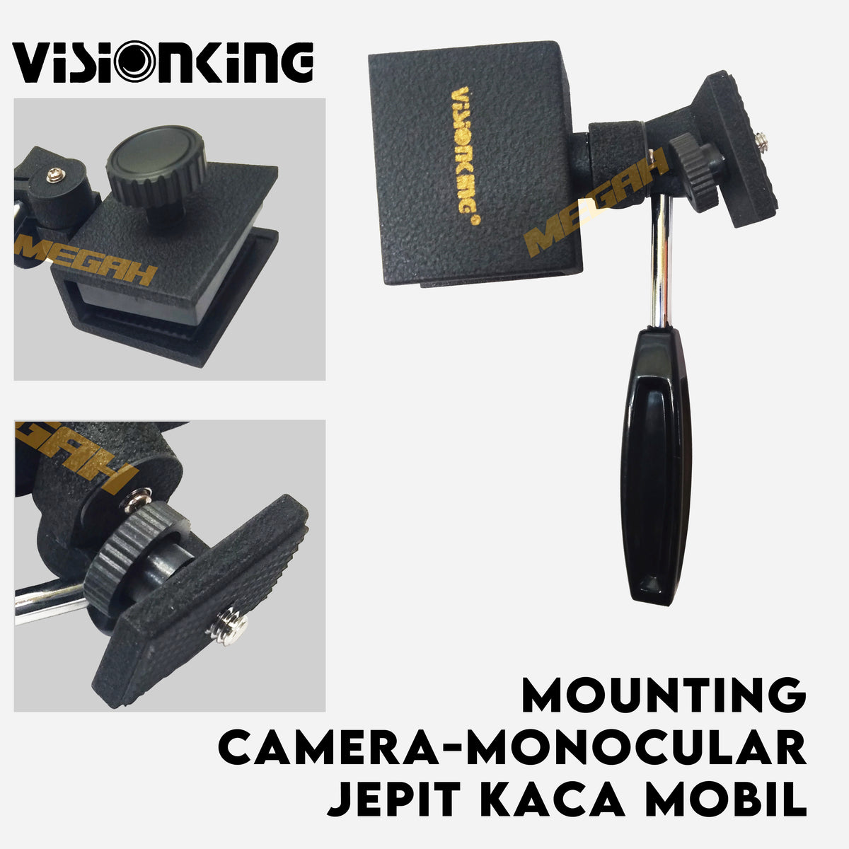 MOUNTING CAMERA-MONOCULAR JEPIT KACA MOBIL (BN820) Gambar utama produk