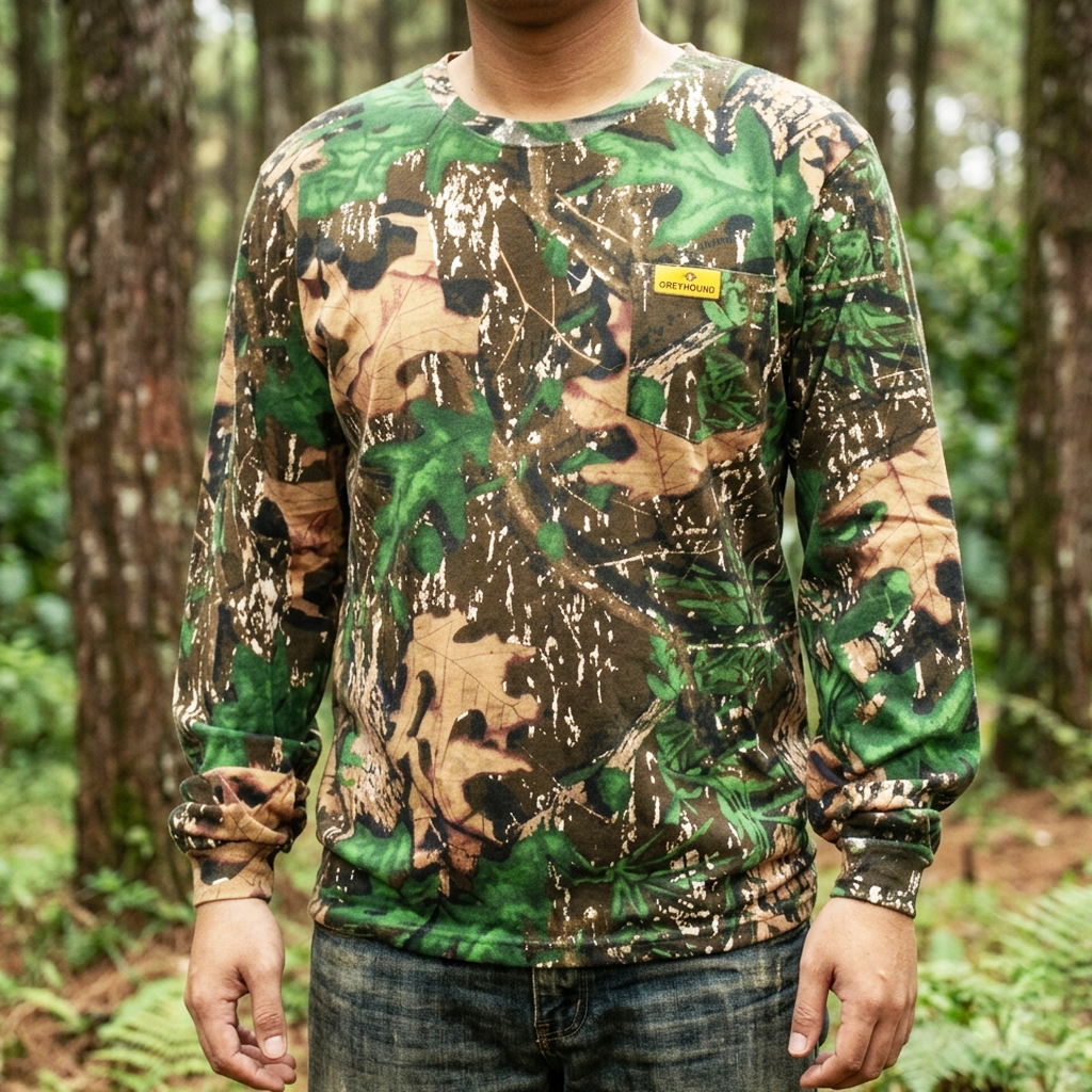 GREYHOUND T-SHIRT CAMOU TANGAN PANJANG Gambar utama produk