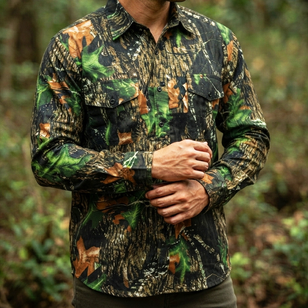 KEMEJA HUNTING STORY CAMO TANGAN PANJANG (KS078) Gambar utama produk