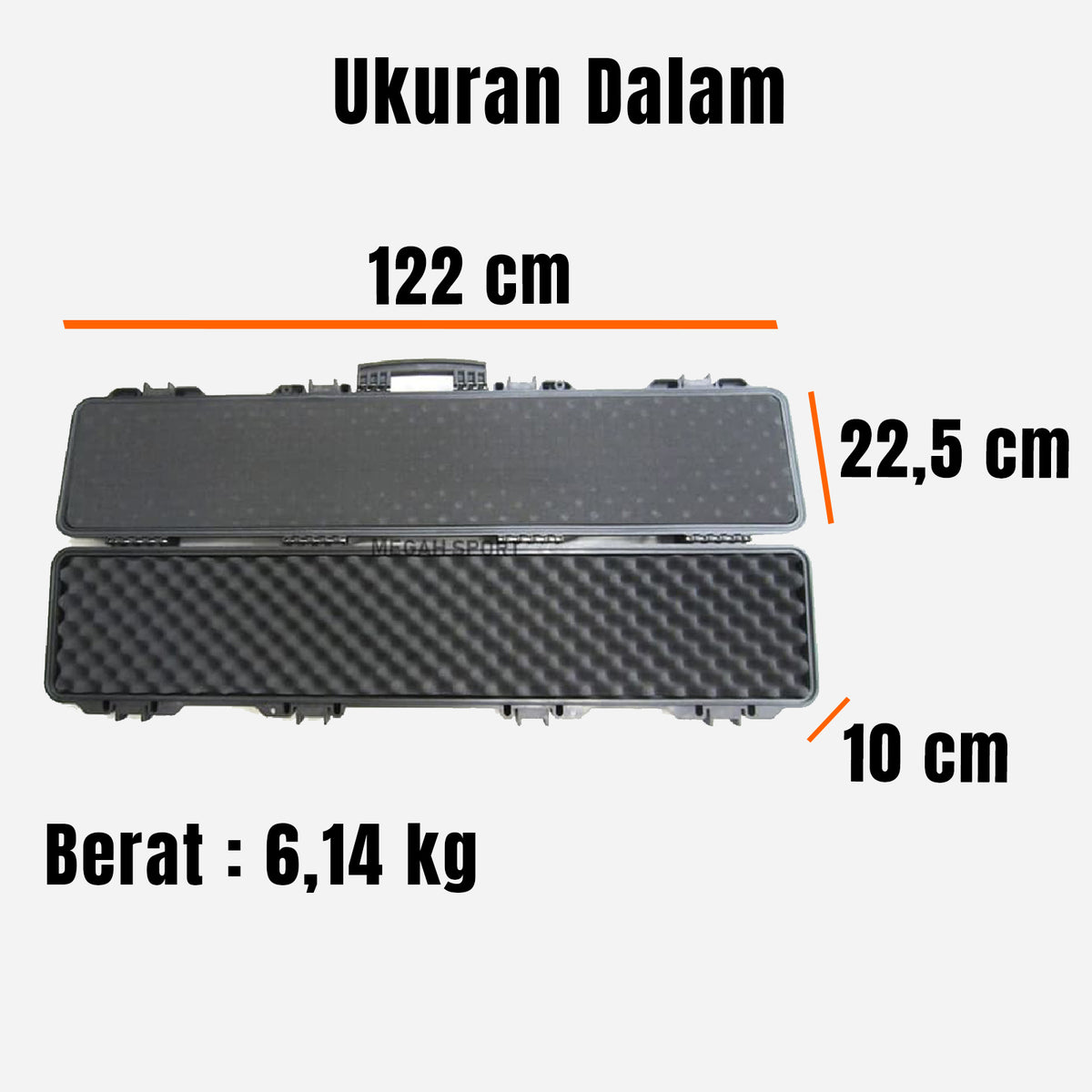 GUN CASE HARDCASE 125X29X13CM FIBER GLASS Gambar utama produk