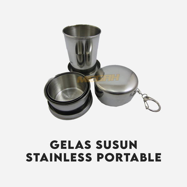 GELAS SUSUN STAINLESS PORTABLE
