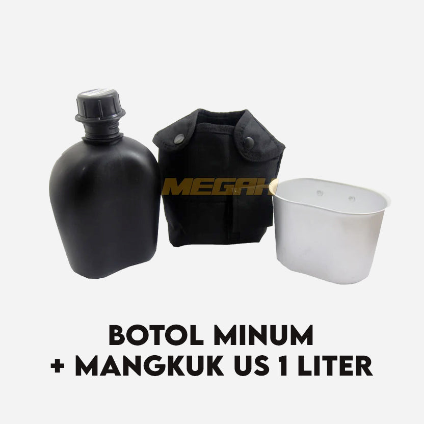 BOTOL MINUM + MANGKUK US 1 LITER Gambar utama produk