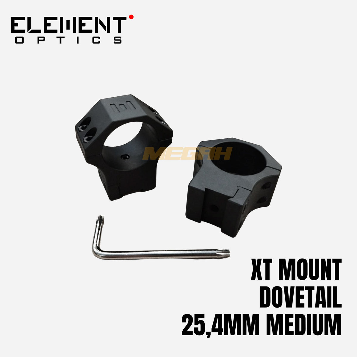 ELEMENT XT MOUNTS DOVETAIL OD 1 inch MEDIUM Gambar utama produk