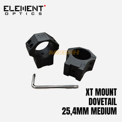ELEMENT XT MOUNTS DOVETAIL OD 1 inch MEDIUM (MT745)