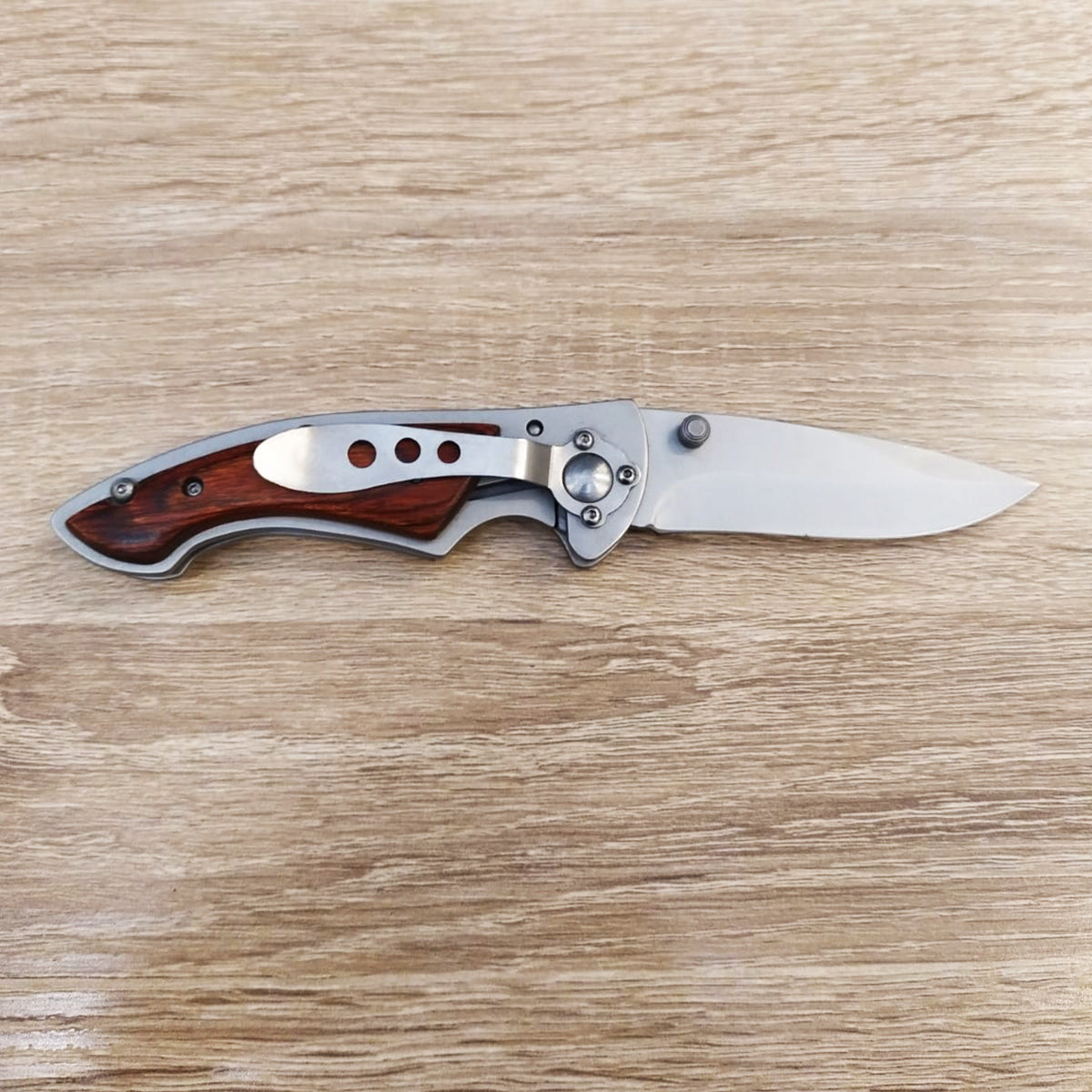 PISAU LIPAT BROWNING (HANDLE KAYU) | PISAU OUTDOOR/SURVIVAL Gambar utama produk