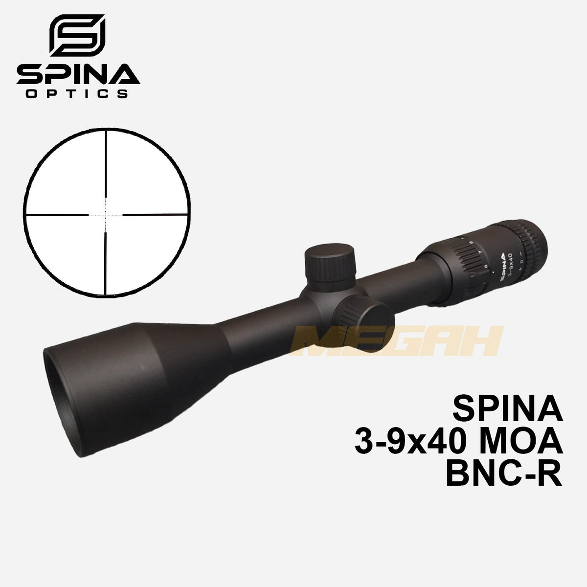 TELESCOPE SPINA 3-9X40 MOA BNC-R Gambar utama produk