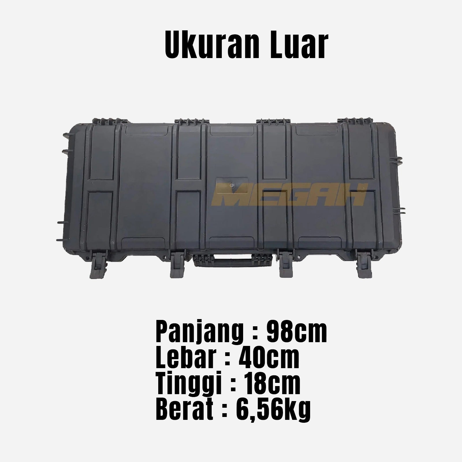 HARD CASE / TAS SENAPAN + RODA 98 x 42 x 18cm Gambar sekunder produk