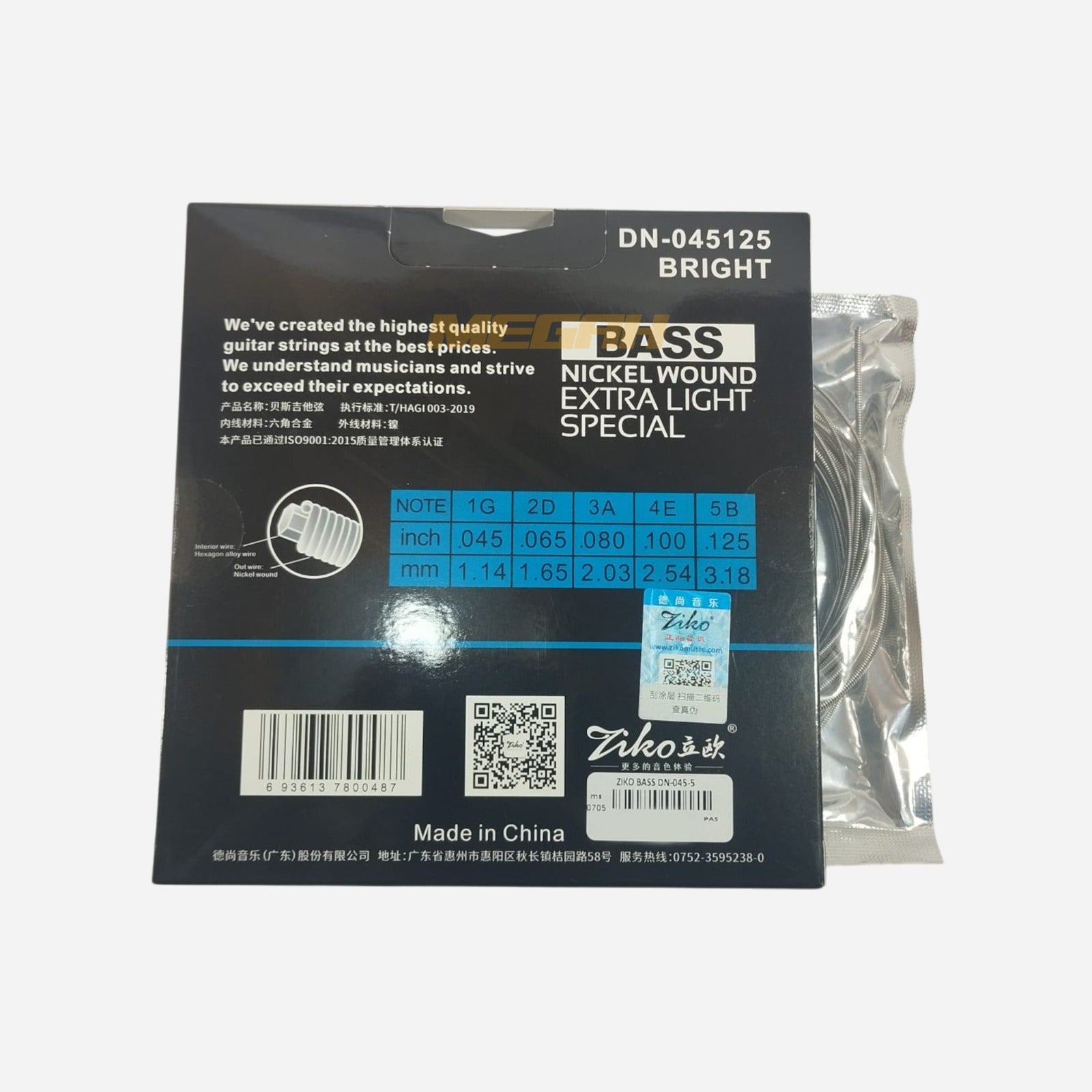 SENAR GITAR BASS ELEKTRIK ZIKO 5 STRINGS