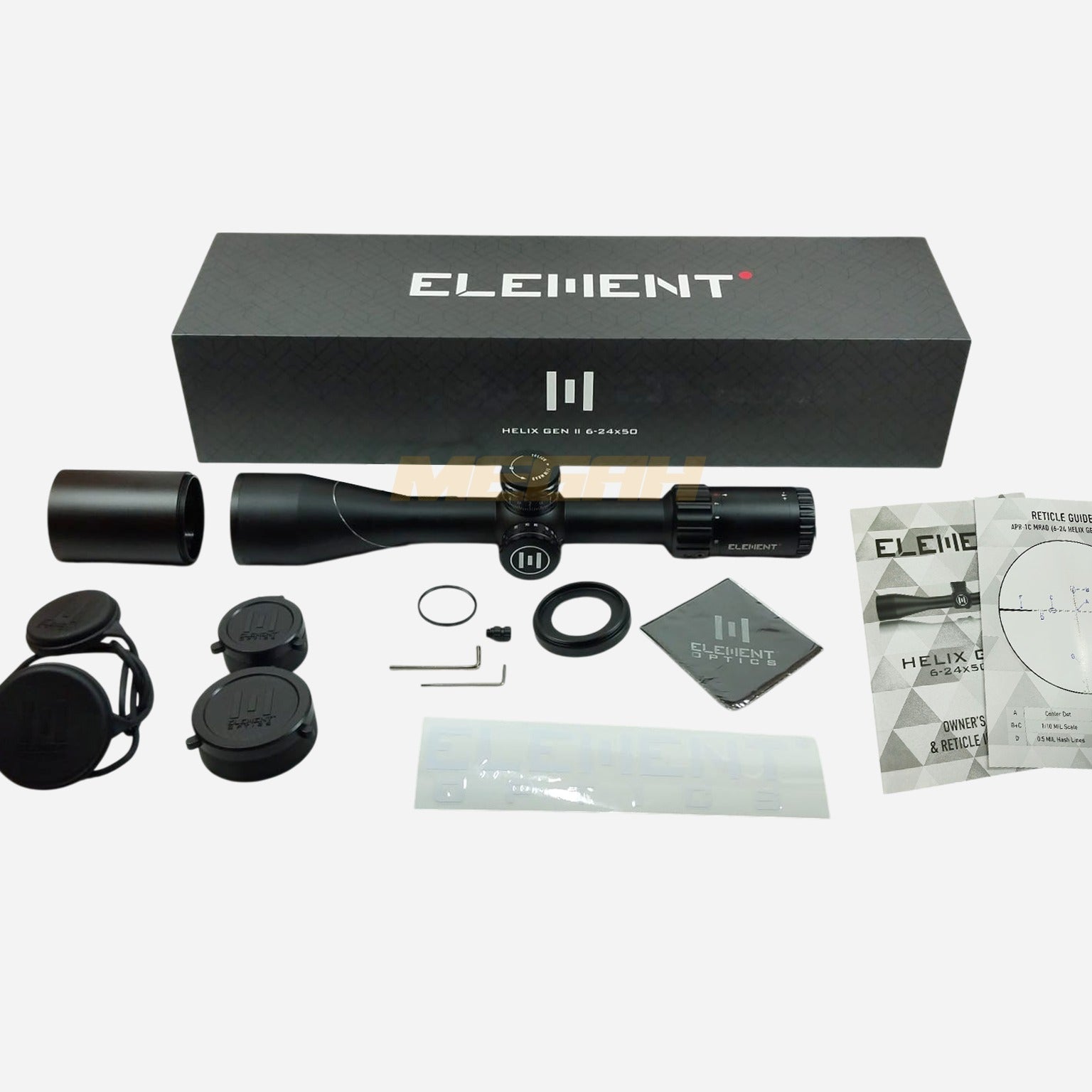 TELESKOP SENAPAN ANGIN ELEMENT OPTICS HELIX GEN 2 6-24X50 FFP MRAD