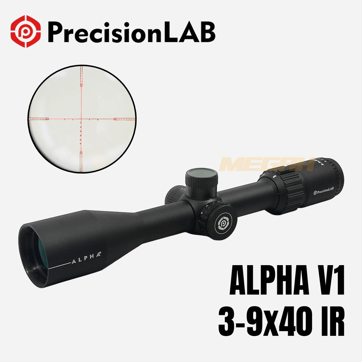 TELESKOP PRECISION LAB ALPHA V1 3-9X40 IR Gambar utama produk