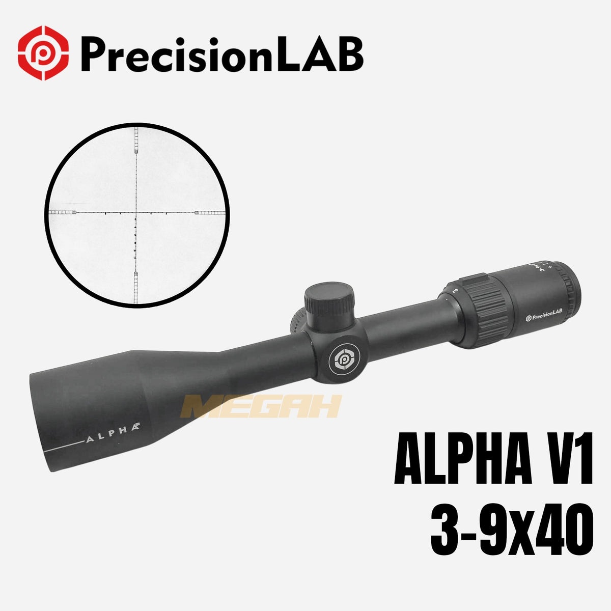 TELESKOP PRECISION LAB ALPHA V1 3-9X40 Gambar utama produk