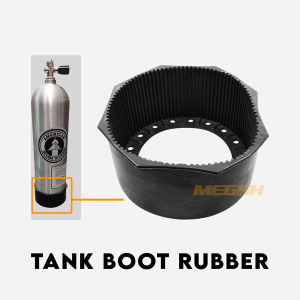 AMSCUD RUBBER TANK BOOT ( PELINDUNG BAWAH TABUNG SCUBA )