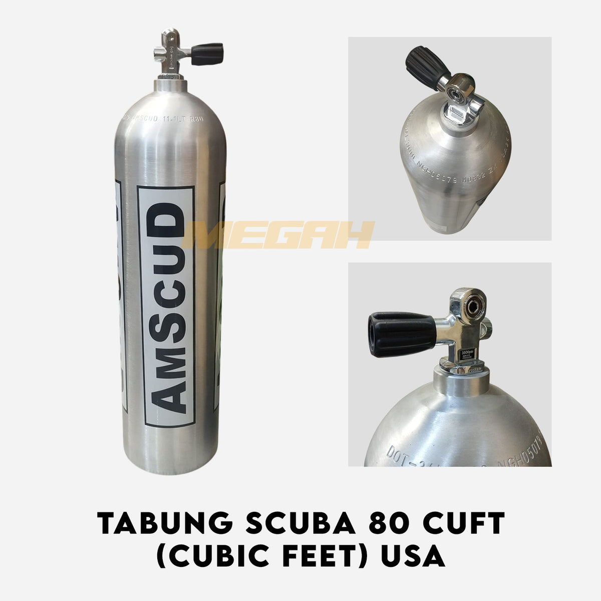 TABUNG SCUBA 80 CUFT (CUBIC FEET) USA