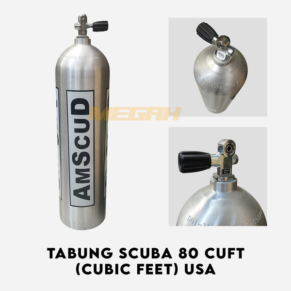 TABUNG SCUBA 80 CUFT (CUBIC FEET) USA