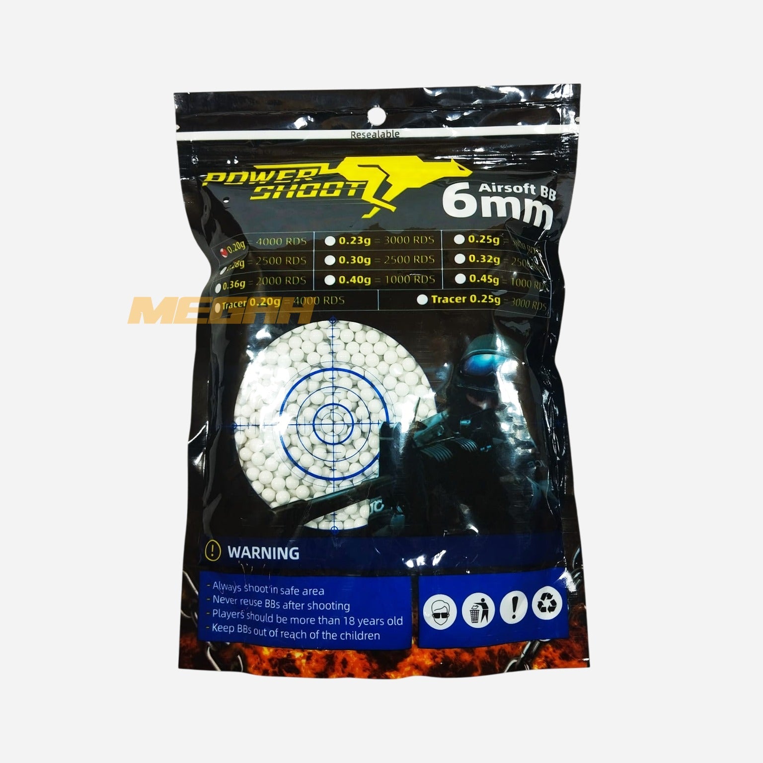 BB POWER SHOOT 4000pcs 0.20g Gambar sekunder produk