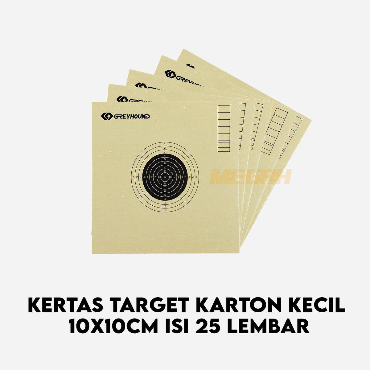 KERTAS TARGET KARTON KECIL 10x10cm (ISI 25 lbr) Gambar utama produk