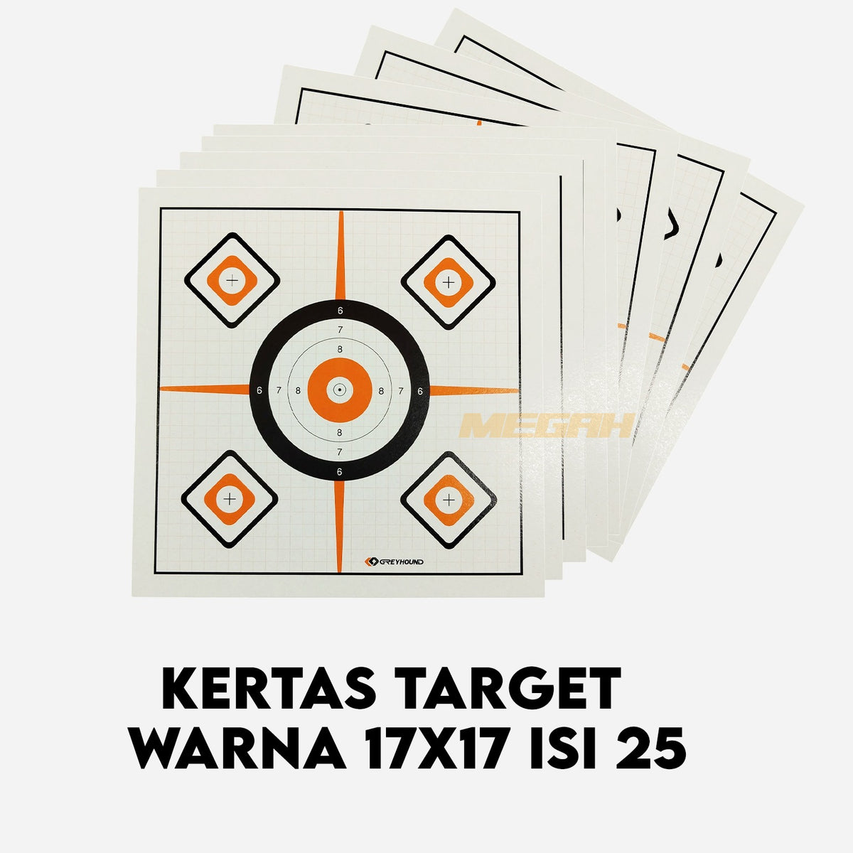 KERTAS TARGET KARTON GH 2 WARNA 17X17 ISI 25 lbr Gambar utama produk