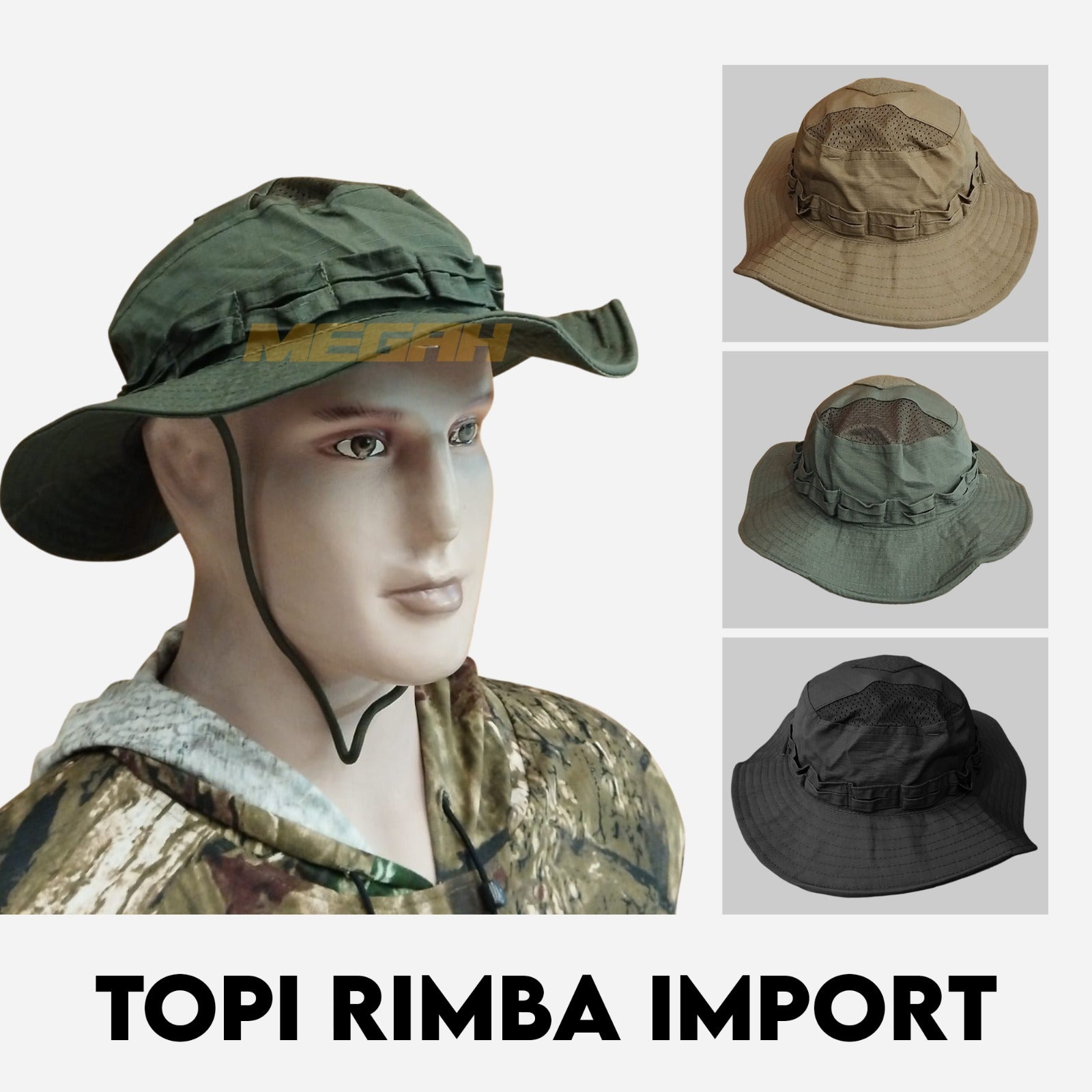 Topi Rimba Rigi TOPI RIMBA TACTICAL IMPORT – Megah Sport